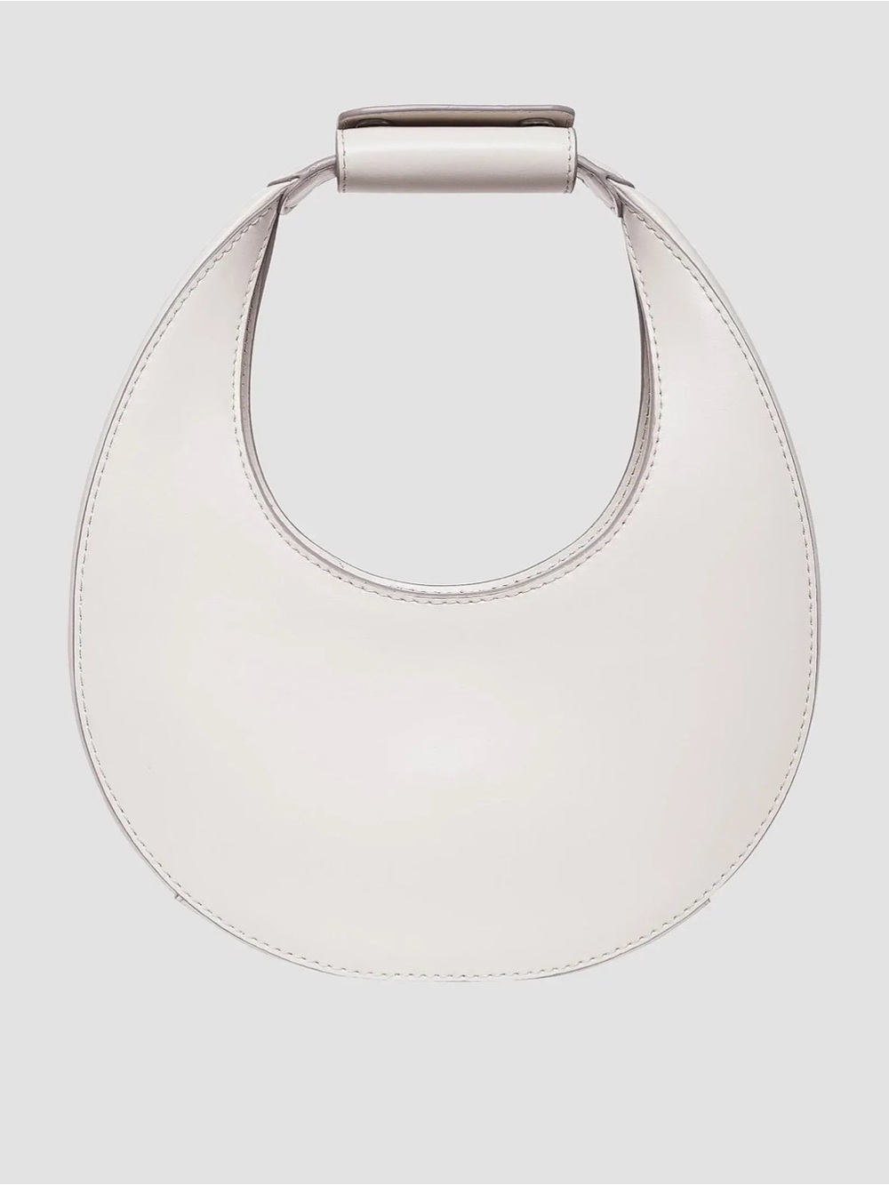 STAUD Mini Moon Bag in Off-White